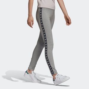 Adidas Trefoil Legging in Medium Heather Gray